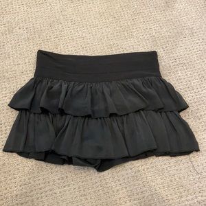Black Flannel Skirt with Built in Shorts Size 2